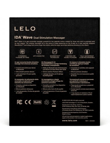 LELO - IDA WAVE COUPLES MASSAGER SCHWARZ