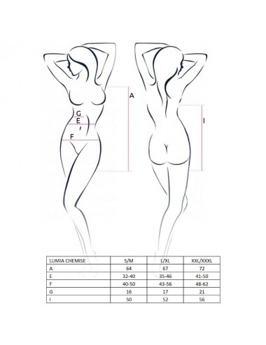 PASSION - WOMAN LUMIA CHEMISE SCHWARZ GRÖSSE L/XL