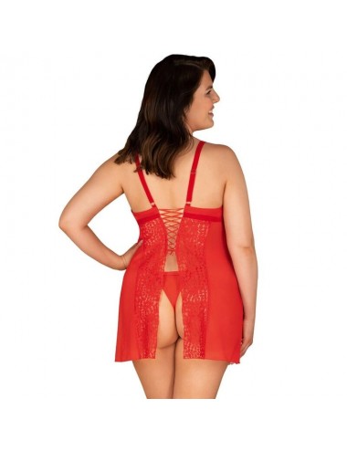 OBSESSIVE - BLOSSMINA CHEMISE Y TANGA 4XL/5XL