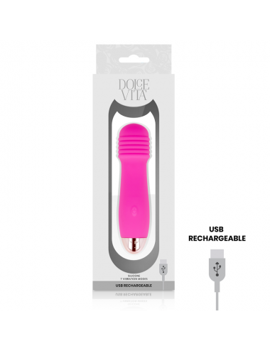 DOLCE VITA AUFLADBARER VIBRATOR DREI ROSA 7 GESCHWINDIGKEITEN