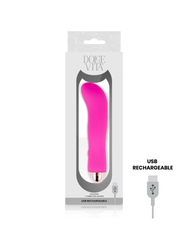 DOLCE VITA - AUFLADBARER VIBRATOR ZWEI ROSA 7 GESCHWINDIGKEITEN