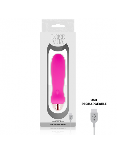 DOLCE VITA AUFLADBARER VIBRATOR FÜNF ROSA 7 GESCHWINDIGKEITEN