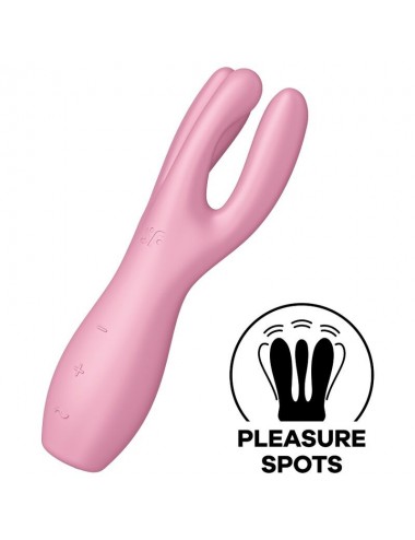 SATISFYER THREESOME 3 VIBRATOR - ROSA