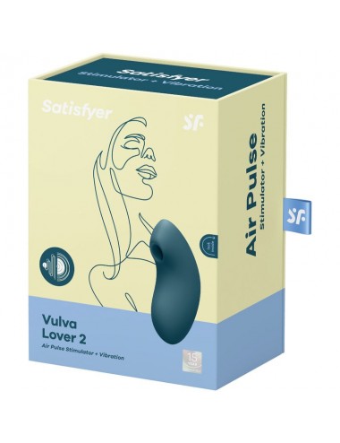 SATISFYER - VULVA LOVER 2 LUFTPULSSTIMULATOR & VIBRATOR BLAU
