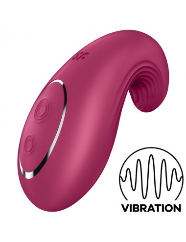 SATISFYER DIPPING DELIGHT AUFLEGVIBRATOR - ROT