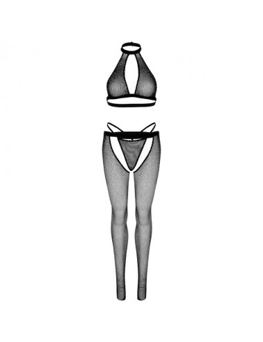 LEG AVENUE - FISCHNETZTOP, G-STRING UND STRUMPFHOSE