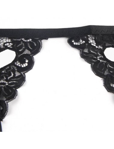 SUBBLIME - SET DREITEILIGES SET BH+ STRUMPFGÜRTEL + STRING S/M