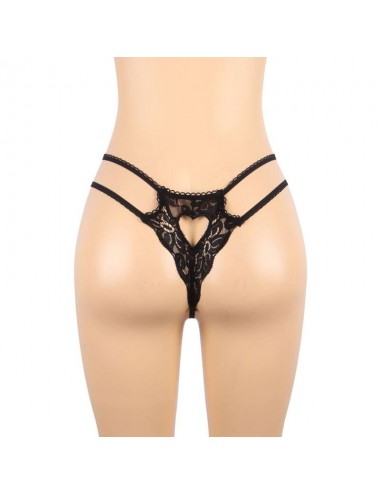 SUBBLIME - SET DREITEILIGES SET BH+ STRUMPFGÜRTEL + STRING S/M