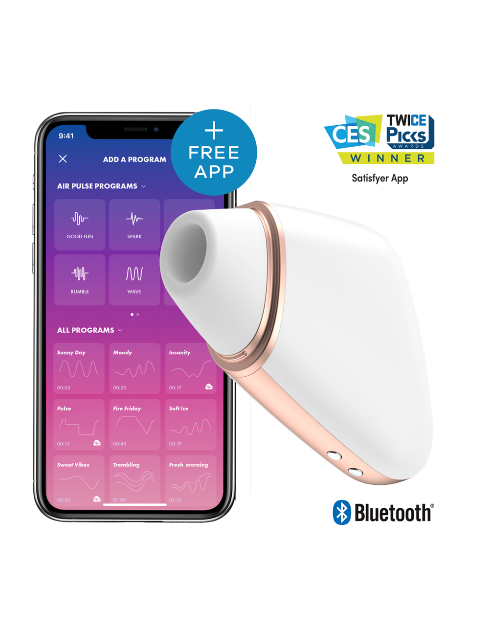 SATISFYER CONNECT LIEBE DREIECK - WEISS SATISFYER CONNECT LIEBE DREIECK - WEISS