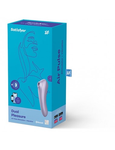 SATISFYER - DUAL PLEASURE AIR PULSE VIBRATOR MAUVE