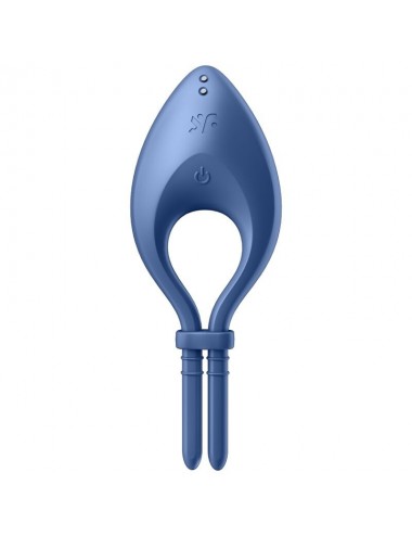 SATISFYER BULLSEYE RING VIBRATOR APP - BLUE