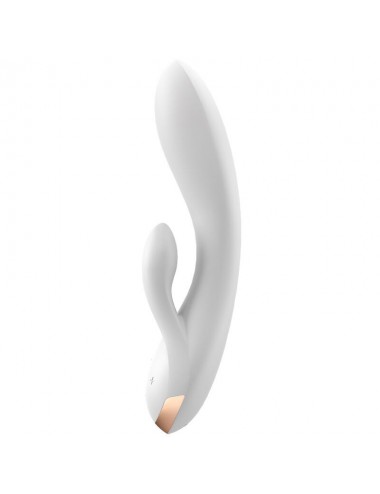 SATISFYER DOUBLE FLEX VIBRATOR APP - WHITE