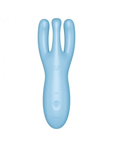 SATISFYER - THREESOME 4 VIBRATORAPP BLAU