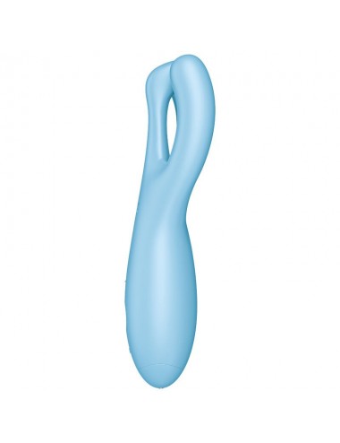 SATISFYER - THREESOME 4 VIBRATORAPP BLAU