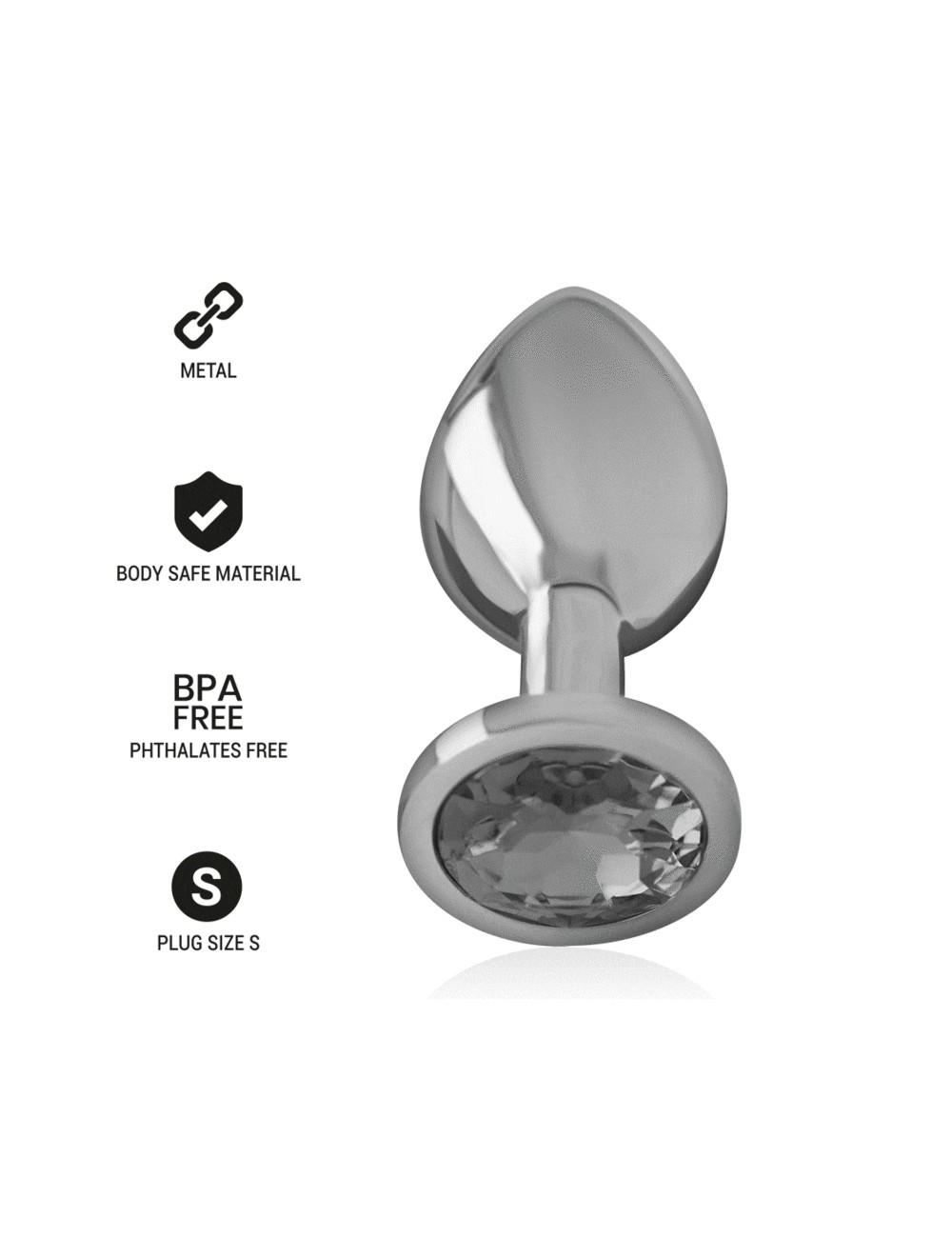 INTENSE - ANALPLUG AUS ALUMINIUMMETALL MIT SCHWARZEM GLAS