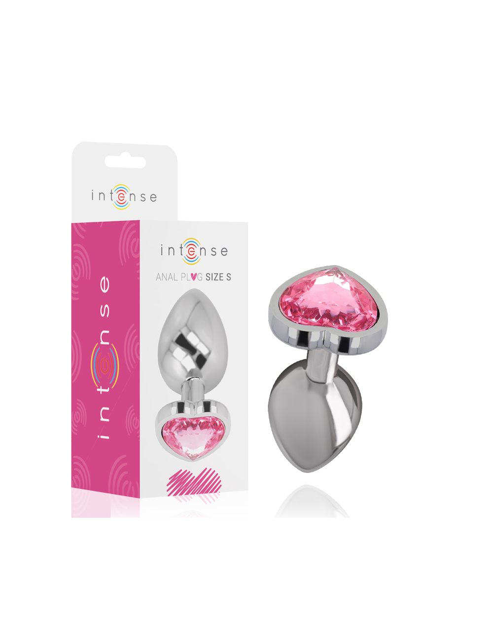 INTENSE - ANALPLUG METALL ALUMINIUM HERZ N ROSA GRÖSSE S
