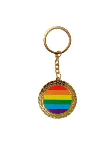 STOLZ - LGBT FLAGGE RUNDES KEYCHAIN