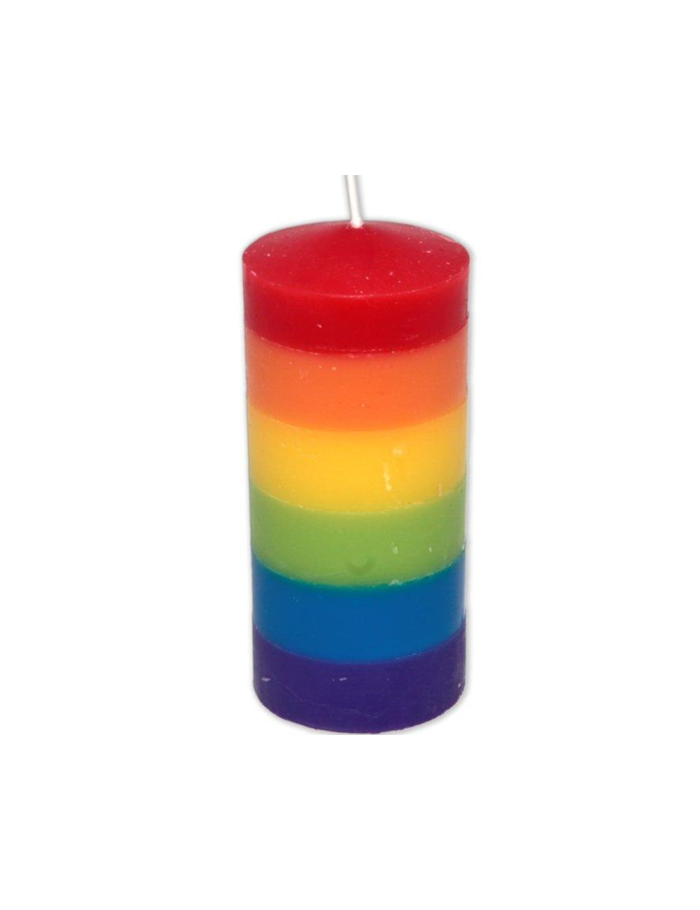 STOLZ ? GROSSE KERZE MIT LGBT-FLAGGE STOLZ ? GROSSE KERZE MIT LGBT-FLAGGE