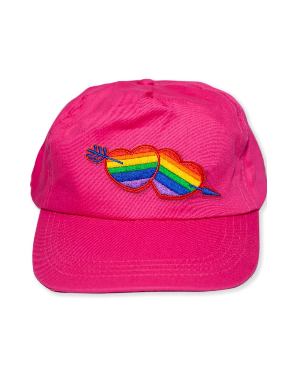 PRIDE ? FUSCIA-MÜTZE MIT LGBT-HERZ PRIDE ? FUSCIA-MÜTZE MIT LGBT-HERZ