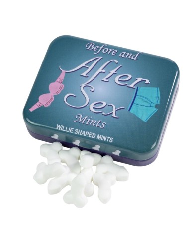 MINT CANDIES FORM PENIS VOR UND NACH DEM SEX