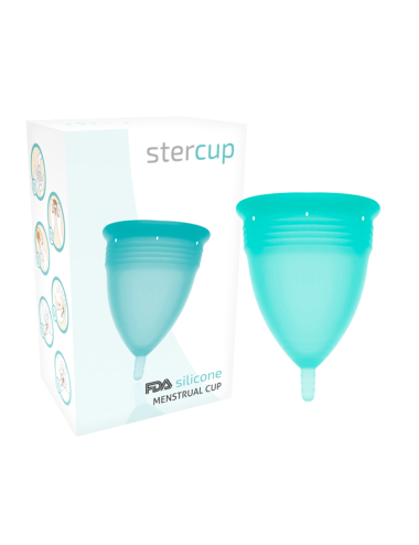 STERCUP MENSTRUAL CUP GRÖSSE L AQUAMARINFARBE FDA SILICONE