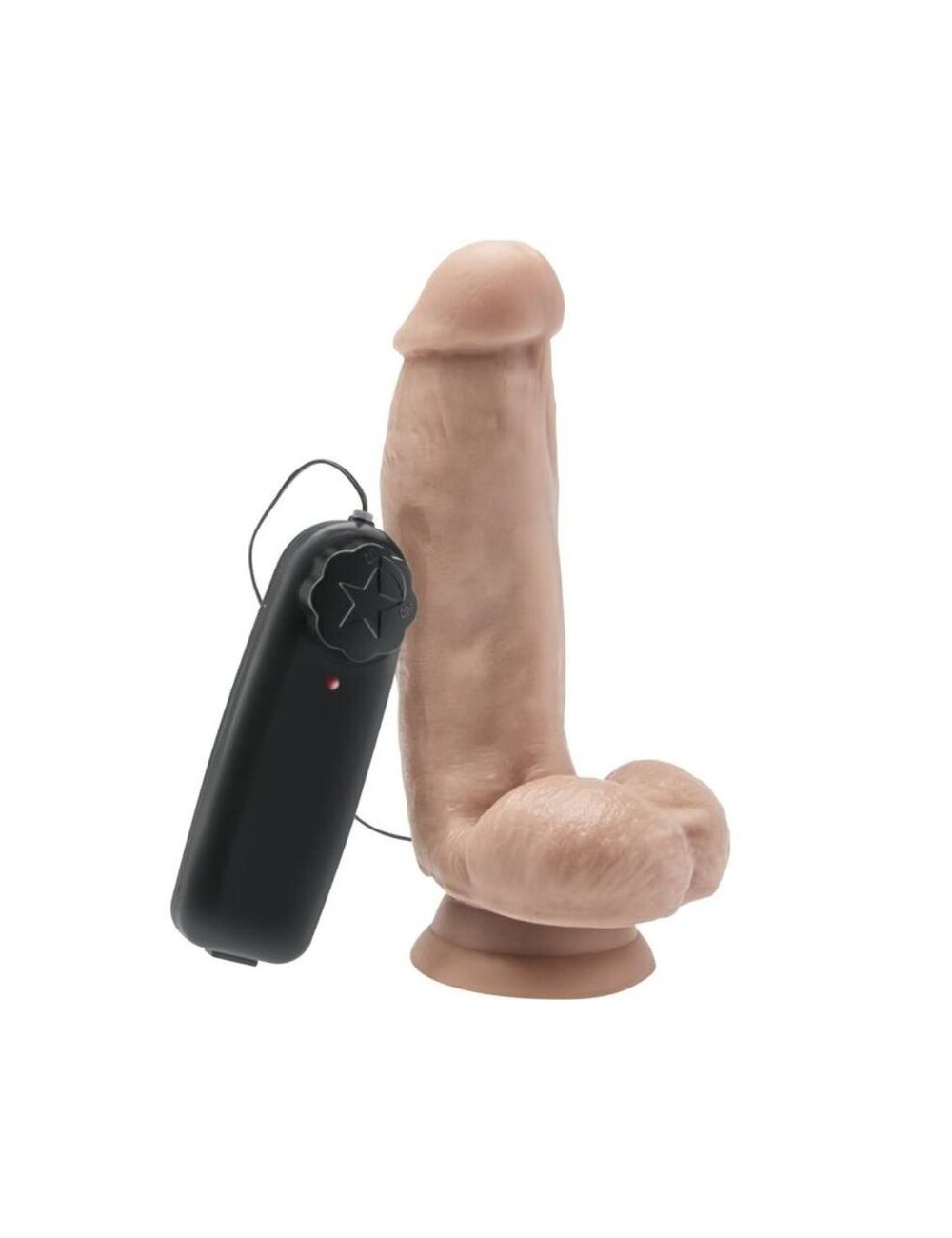 GET REAL - DILDO 12 CM MIT KUGELN VIBRATORHAUT