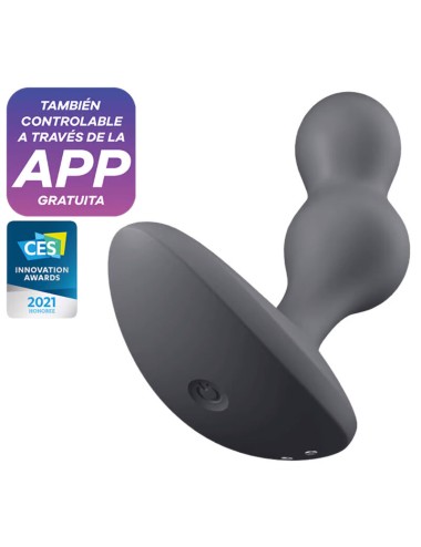 SATISFYER DEEP DIVER VIBRATING PLUG APP - GREY