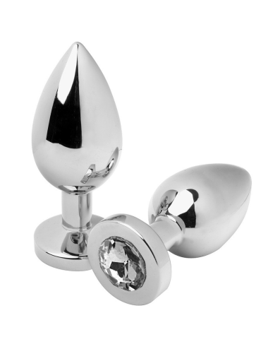 METALHARD ANAL PLUG DIAMOND CLEAR MEDIUM 7.62CM