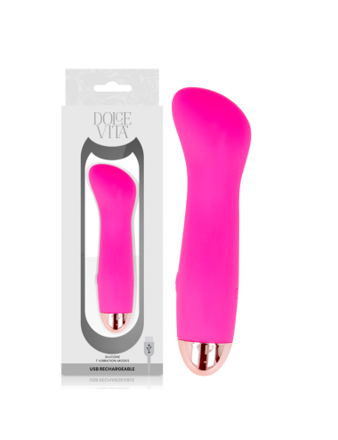 DOLCE VITA AUFLADBARER VIBRATOR EINE ROSA 7 GESCHWINDIGKEIT