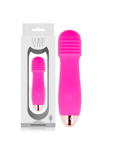 DOLCE VITA AUFLADBARER VIBRATOR DREI ROSA 7 GESCHWINDIGKEITEN