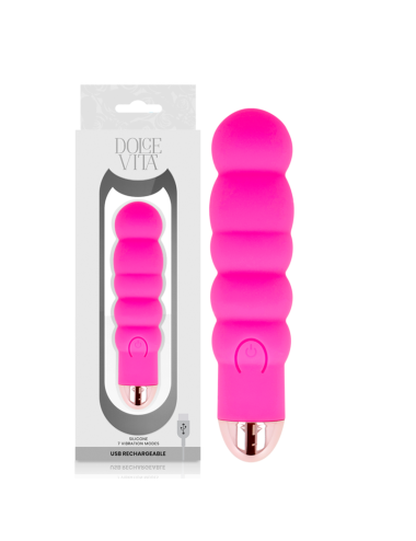 DOLCE VITA AUFLADBARER VIBRATOR SECHS ROSA 7 GESCHWINDIGKEITEN