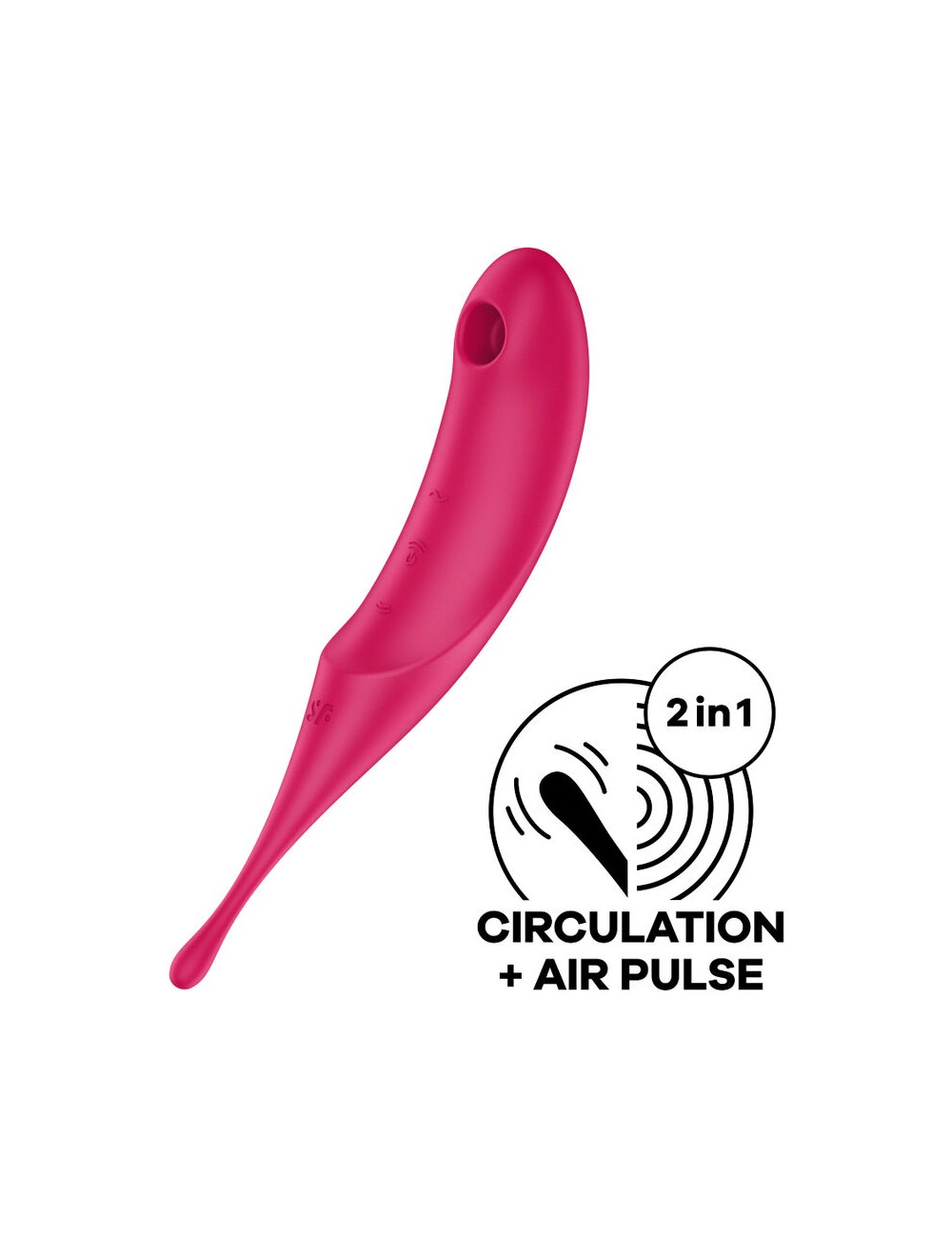 SATISFYER TWIRLING PRO AIR PULSE STIMULATOR & VIBRATOR - ROT SATISFYER TWIRLING PRO AIR PULSE STIMULATOR & VIBRATOR - ROT