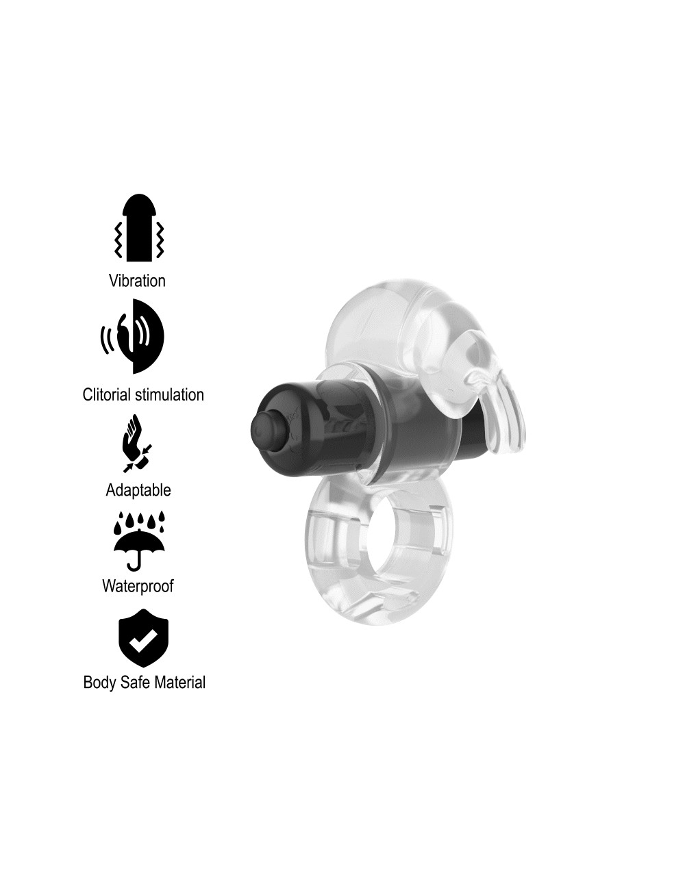 INTENSIV - TRANSPARENTER VIBRATIONSRING FRITTIEREN INTENSIV - TRANSPARENTER VIBRATIONSRING FRITTIEREN