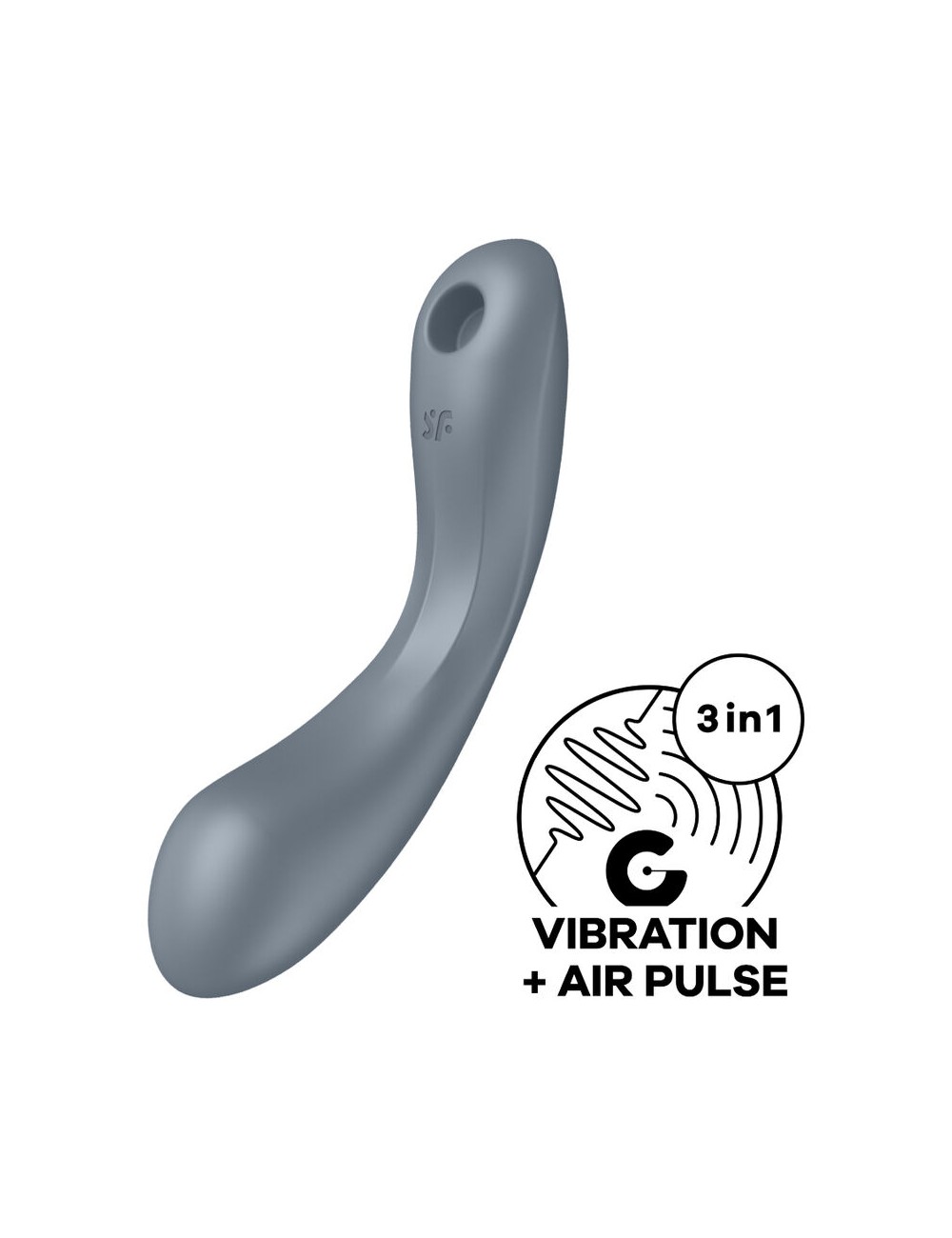 SATISFYER - CURVE TRINITY 1 AIR PULSE VIBRATION GRAU SATISFYER - CURVE TRINITY 1 AIR PULSE VIBRATION GRAU