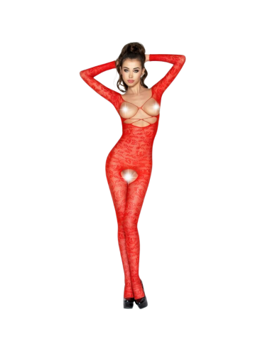 PASSION WOMAN BS031 BODYSTOCKING ROT EINE GRÖSSE