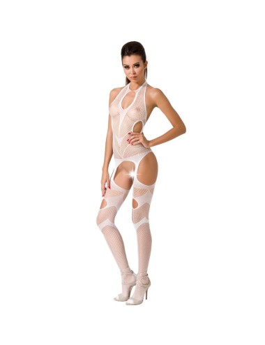 PASSION WOMAN BS053 BODYSTOCKING WHITE ONE SIZE