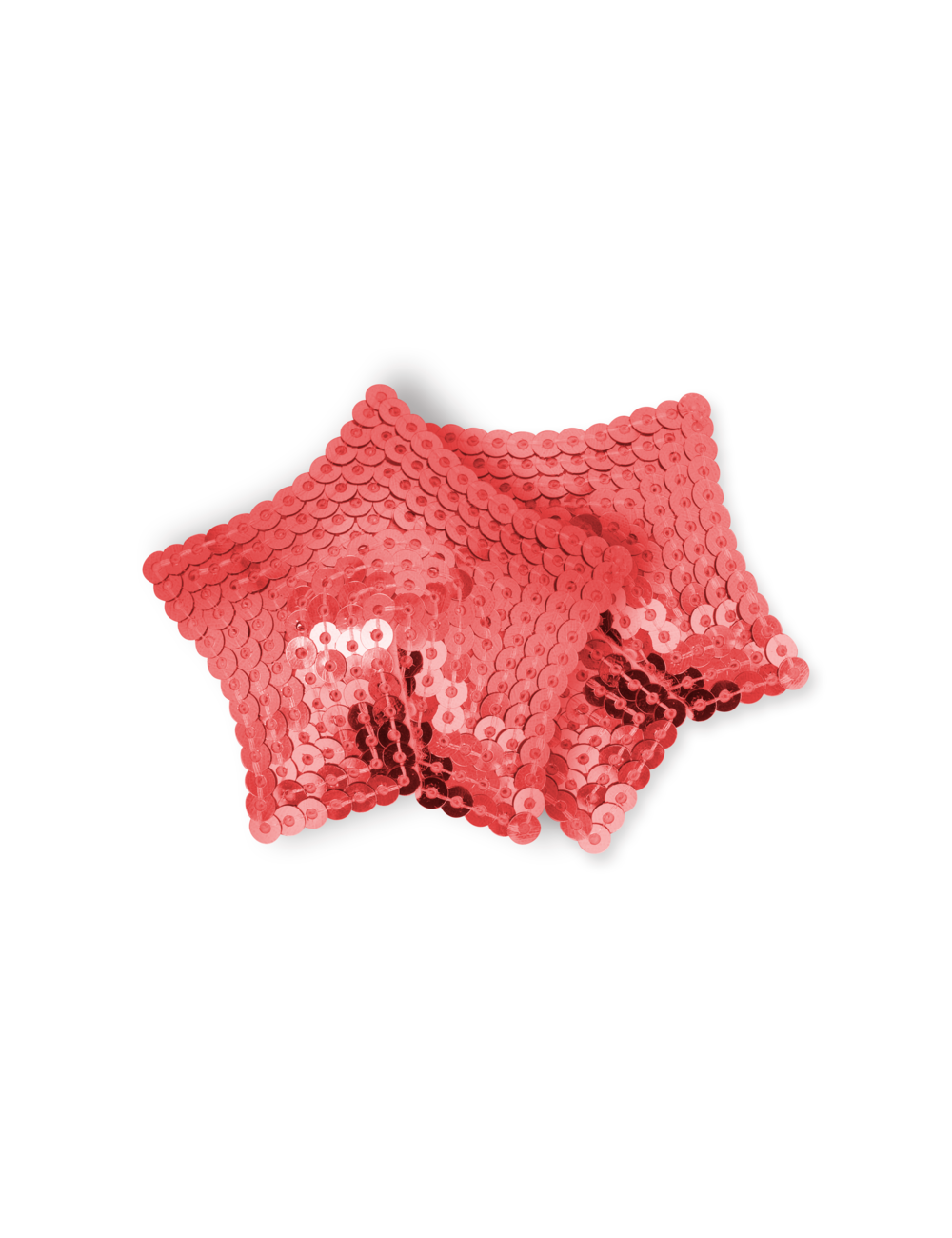 OHMAMA-FETISCH - ROTE PAILLETTEN-STERN-NIPPELABDECKUNGEN