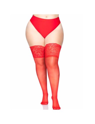 LEG AVENUE STAY UPS TRANSPARENTE OBERSCHENKEL UP PLUS GRÖSSE