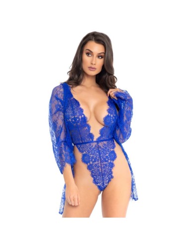 LEG AVENUE TEDDY UND ROBE BLAU S