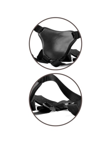 KING COCK - ELITE DELUXE VERSTELLBARES HARNESS-KIT RING MIT HODEN & DILDO 20.3 CM