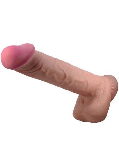 PRETTY LOVE - SLIDING SKIN SERIES REALISTISCHER DILDO MIT SLIDING SKIN SAUGNAPF BRAUN 26 CM