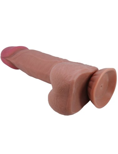 PRETTY LOVE - SLIDING SKIN SERIES REALISTISCHER DILDO MIT GLEITENDEM BRAUNEN HAUT-SAUGNAP 21