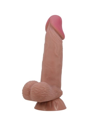 PRETTY LOVE - SLIDING SKIN SERIES REALISTISCHER DILDO MIT SCHIEBENDEM BRAUNEN HAUTSAUGNAPF 19