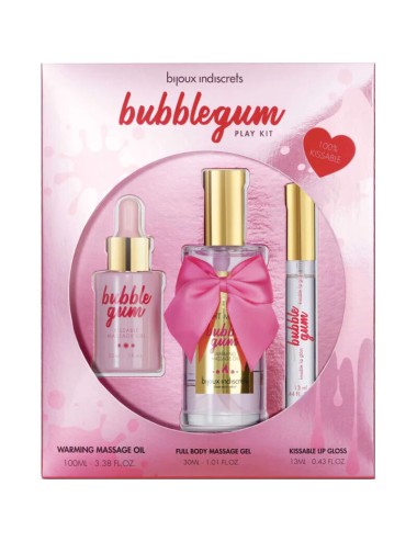 BIJOUX - INDISCRETS BUBBLEGUM-SPIELSET MIT ÖL GEL UND LIPGLOSS