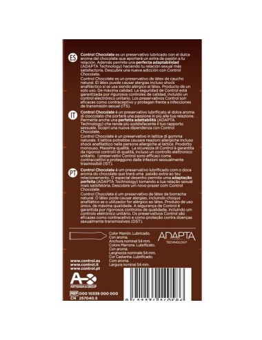 CONTROL - ADAPTA CHOCOLATE CONDOMS 12 UNITS