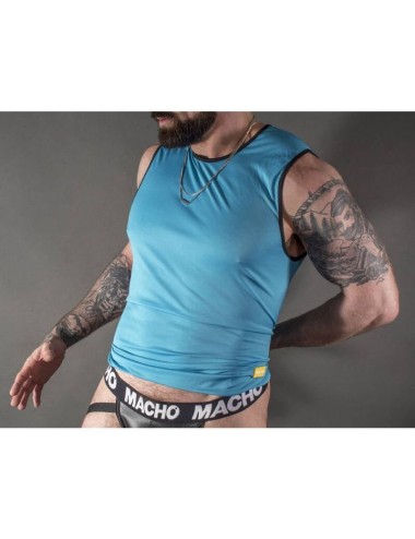 MÄNNLICHES BLAUES T-SHIRT S/M