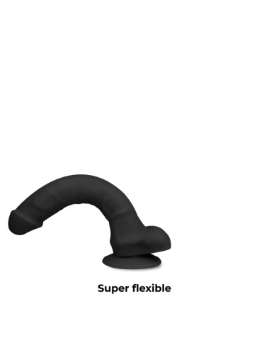 COCK MILLER - HARNESS + SILIKON DICHTE ARTIKULIERBARES COCKSIL SCHWARZ 18 CM