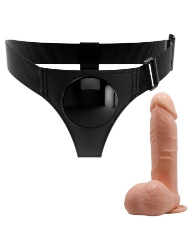 PRETTY LOVE - HARNESS-HOSE UNIVERSAL-HARNESS MIT DILDO TOM 20 CM NATUR
