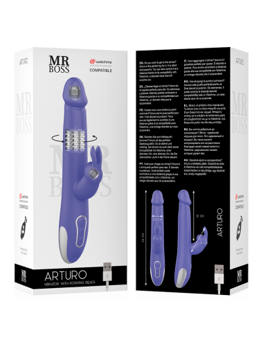 MR BOSS - ARTURO VIBRATOR & ROTATOR KOMPATIBEL MIT WATCHME WIRELESS TECHNOLOGY