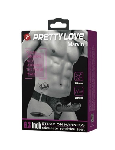 PRETTY LOVE - MARVIN STRAP-ON MIT VIBRATION UND HOHLDILDO